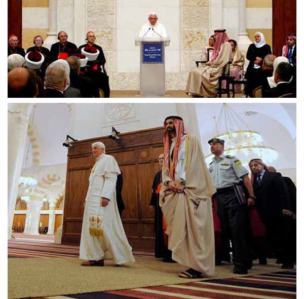 Benedict at the mosque in Amman 2